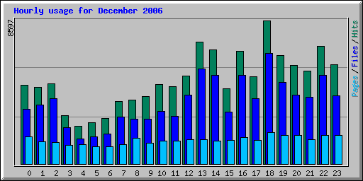 Hourly usage for December 2006