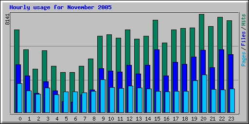 Hourly usage for November 2005