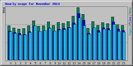 Hourly usage for November 2014