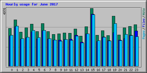 Hourly usage for June 2017