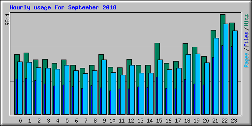 Hourly usage for September 2018