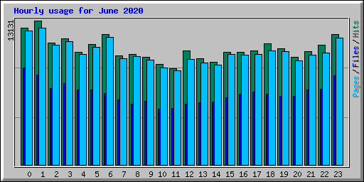 Hourly usage for June 2020