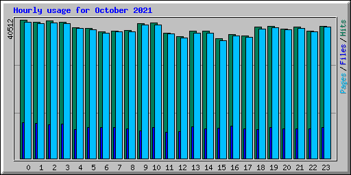 Hourly usage for October 2021