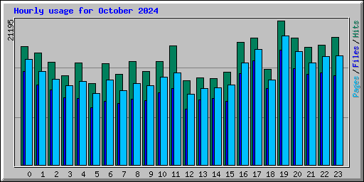 Hourly usage for October 2024