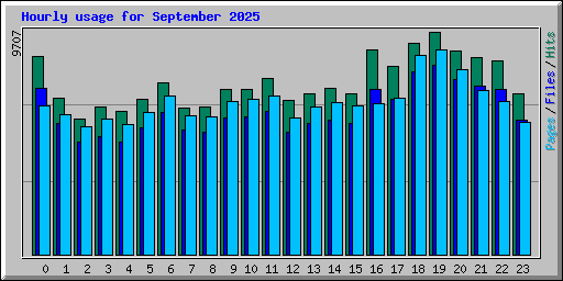 Hourly usage for September 2025