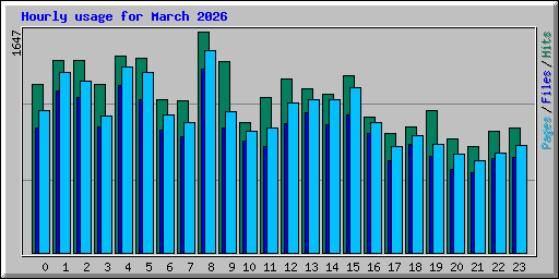 Hourly usage for March 2026