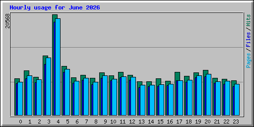 Hourly usage for June 2026