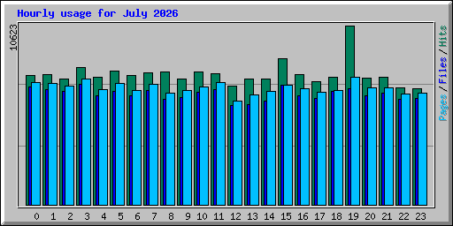 Hourly usage for July 2026